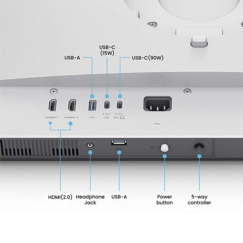 Chargez l'image dans la visionneuse de la galerie, Benq ma270up voor macbook 27 4k uhd monitor (zilver, hdmi, usb-a, usb-c, audio)