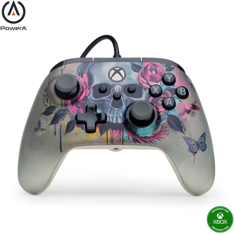 Afbeelding laden in galerijviewer, Powera advantage plus bedrade controller voor xbox series x|s - bloom gloom (zilver, xbox series x|s, xbox one, pc)