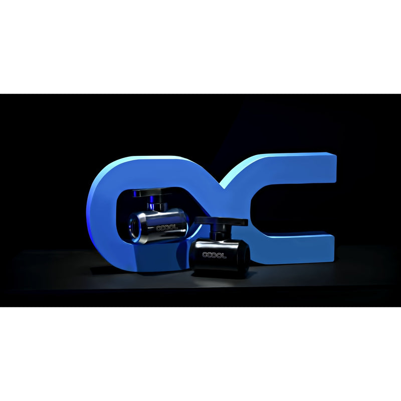 Load image into Gallery viewer, Alphacool eiszapfen 2-way kogelkraan kraanstuk (zwart)