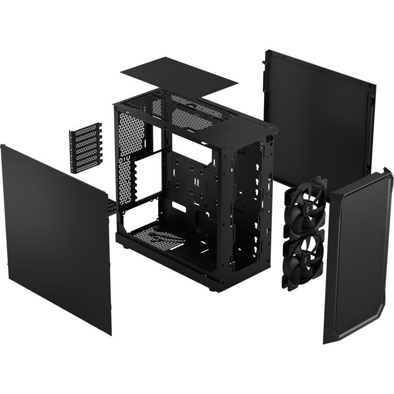 Load image into Gallery viewer, Fractal design focus 2 black solid midi tower behuizing (zwart | 2x usb-a)