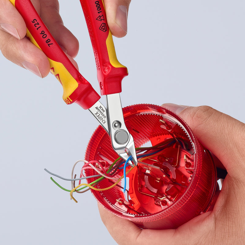 Load image into Gallery viewer, Knipex electronic super knips® vde 78 06 125 elektronica-tang (rood geel)
