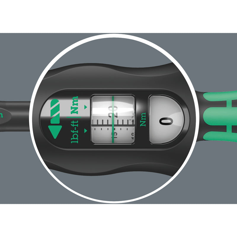 Load image into Gallery viewer, Wera click-torque c 3 push r l instelbare draaimomentsleutel (zwart groen, 40-200 nm)