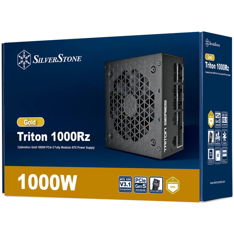 Load image into Gallery viewer, Silverstone triton 1000rz modulaire 1000 watt voeding (zwart, 1x 12v-2x6, 4x pcie)