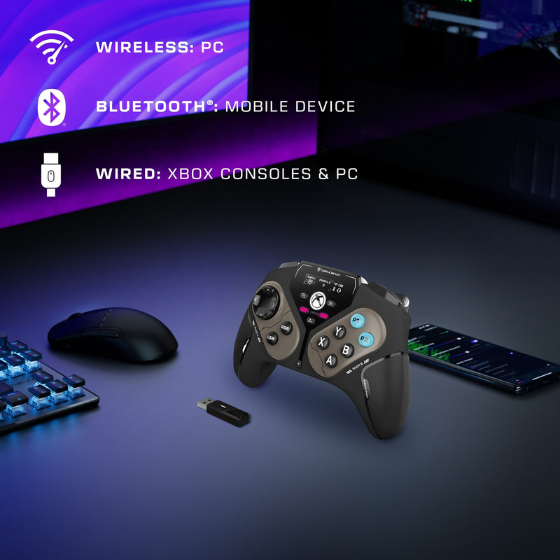 Load image into Gallery viewer, Turtle beach stealth pivot draadloze slimme controller (zwart, 2,4 ghz bluetooth usb, pc, xbox, android)