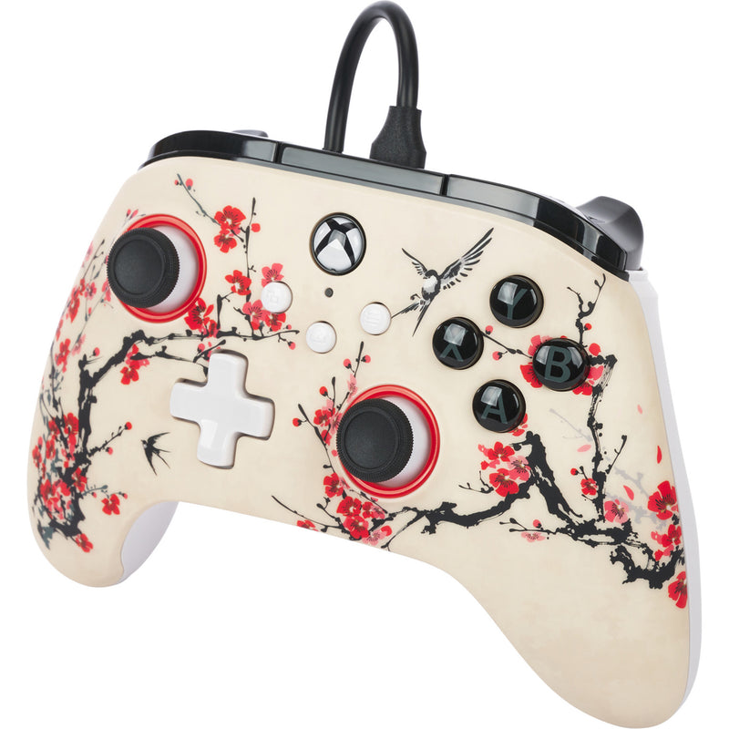 Afbeelding laden in galerijviewer, Powera advantage controller met kabel voor de xbox series x|s - warrior's nirvana (magnoliawit, xbox series x|s, xbox one, pc)