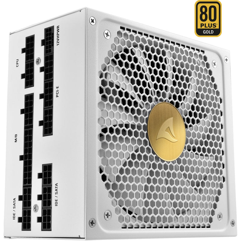 Load image into Gallery viewer, Sharkoon rebel p30 gold white modulaire 1000 watt voeding (wit, 1x 12vhpwr, 4x pcie)