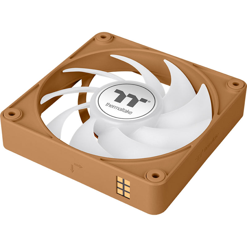 Afbeelding laden in galerijviewer, Thermaltake ct120 ex argb sync pc cooling fan gravel sand (3-fan pack) case fans (lichtbruin, 3 stuks, 120 x 120 x 25 mm, pwm)