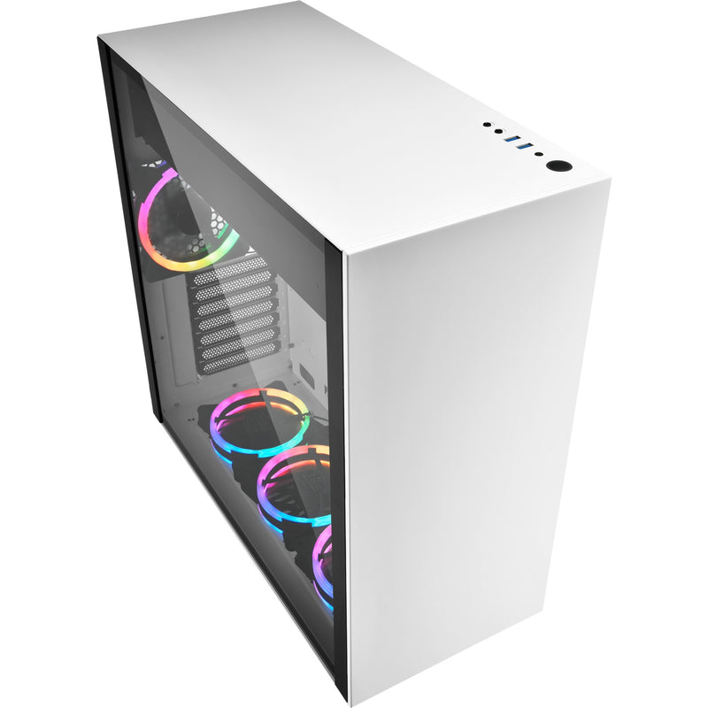 Load image into Gallery viewer, Sharkoon pure steel rgb midi tower behuizing (wit | 2x usb-a | rgb | tempered glass)