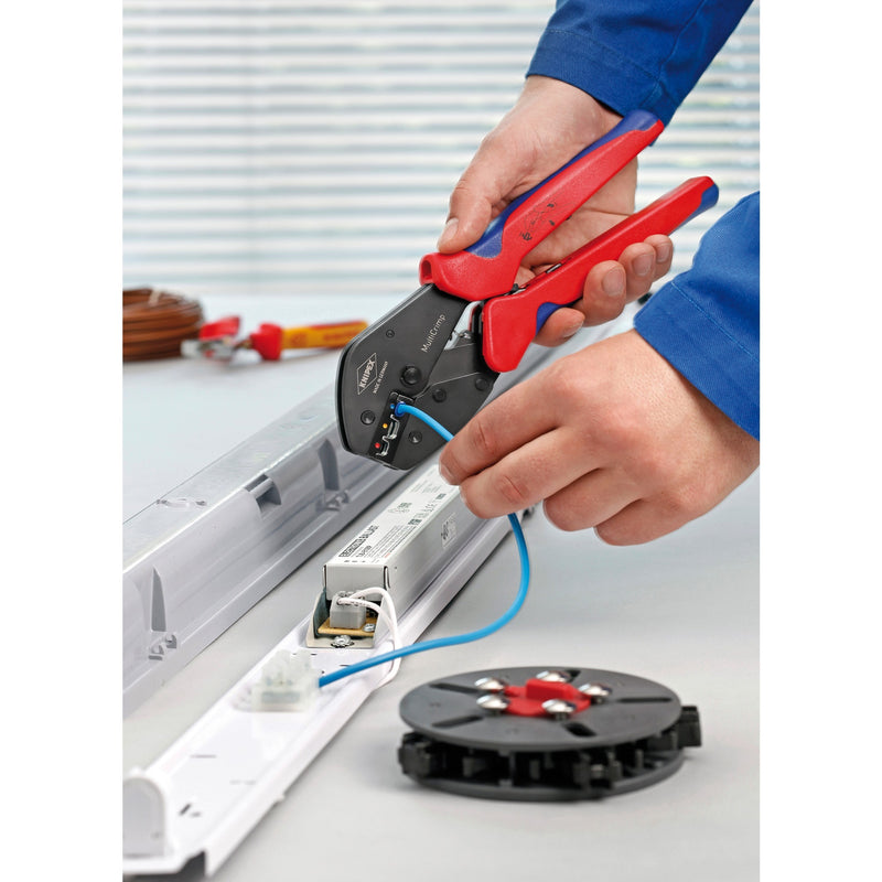 Load image into Gallery viewer, Knipex multicrimp krimptang 973302 (rood blauw)
