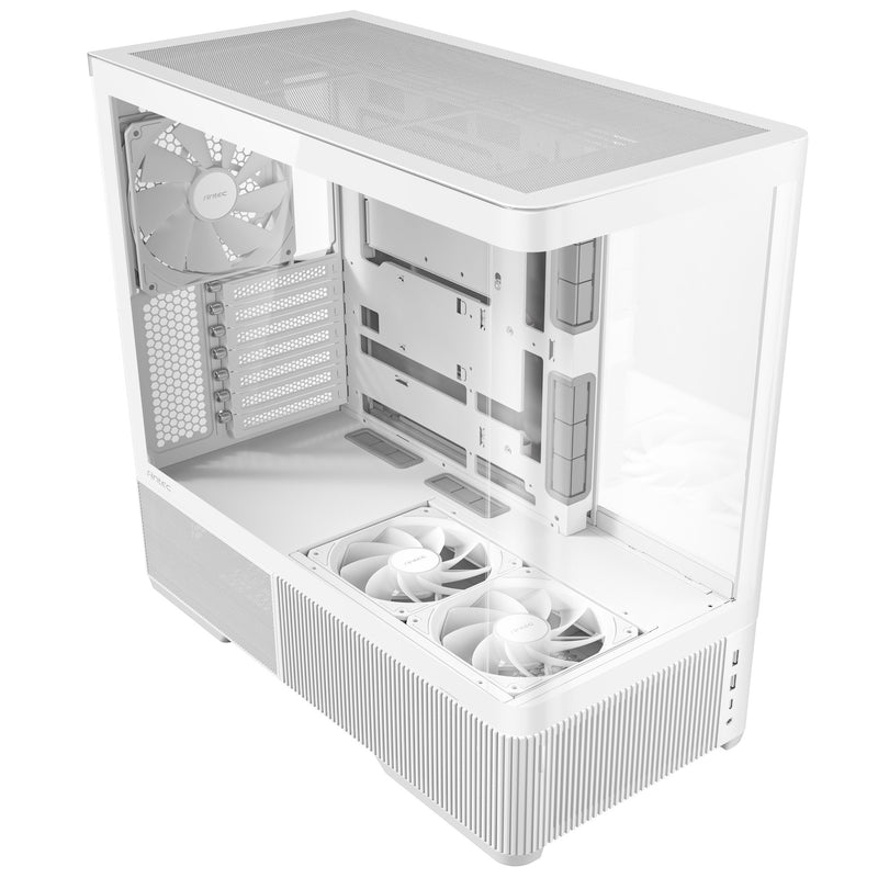 Afbeelding laden in galerijviewer, Antec c6 curve air midi tower behuizing (wit | 2x usb-a | 1x usb-c | tempered glass)