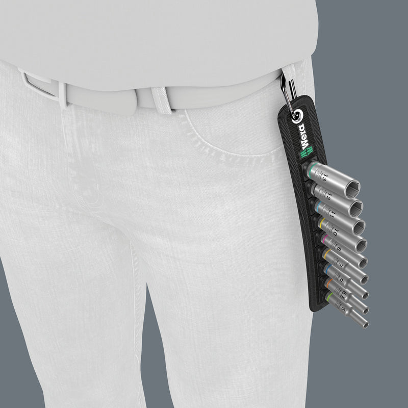 Load image into Gallery viewer, Wera belt a deep 1 doppenset, 1 4 dopsleutel (zwart, 9-delig)