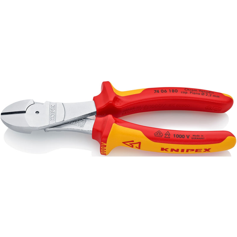 Load image into Gallery viewer, Knipex kracht-zijsnijtang 7406180 kniptang (rood geel)