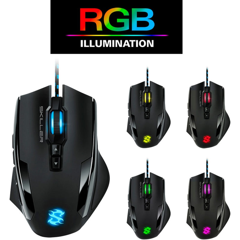 Load image into Gallery viewer, Sharkoon skiller sgm1 rgb gaming muis (zwart, 10.800 dpi, rgb leds)
