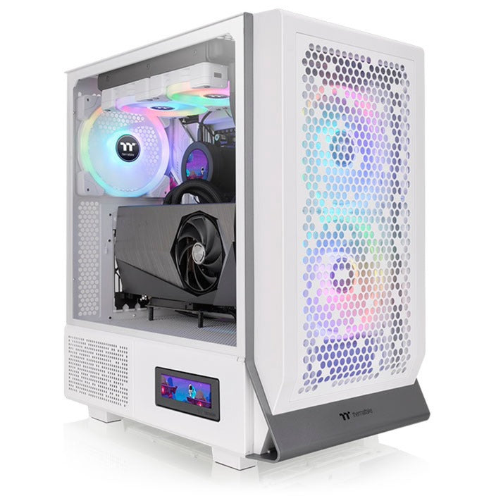 Load image into Gallery viewer, Thermaltake ceres 300 tg argb snow midi tower behuizing (wit | 2x usb-a | 1x usb-c | rgb | tempered glass)
