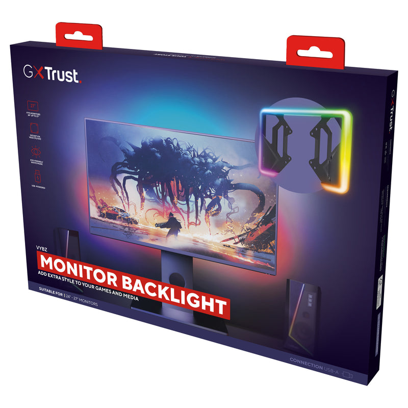 Load image into Gallery viewer, Trust gxt 907 vybz rgb-achtergrondverlichting voor monitoren (zwart)