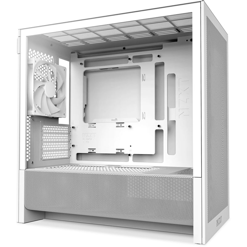 Load image into Gallery viewer, Nzxt h3 flow midi tower behuizing (wit (mat) | 1x usb-a | 1x usb-c | tempered glass)