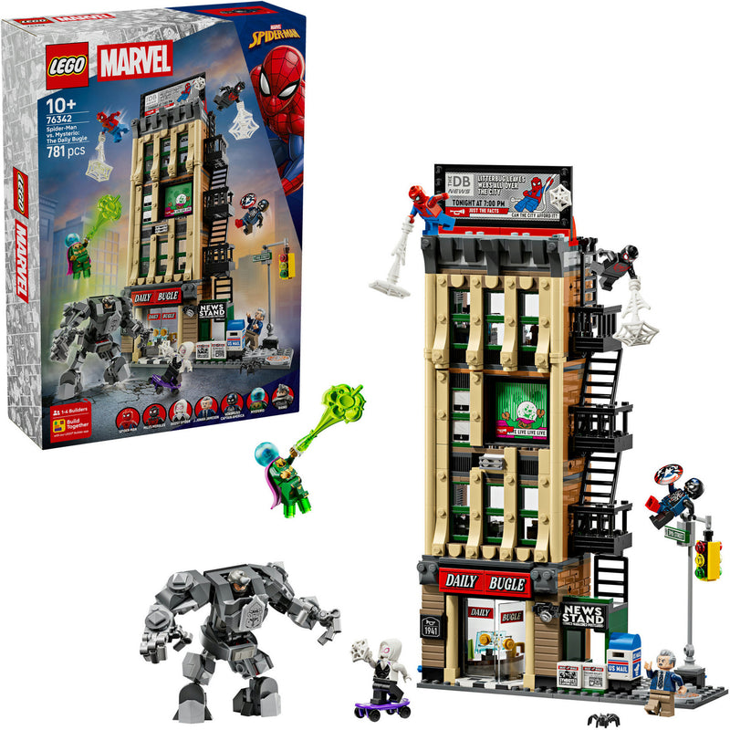 Load image into Gallery viewer, Lego super heroes 76342 marvel spider-man vs. mysterio: de daily bugle