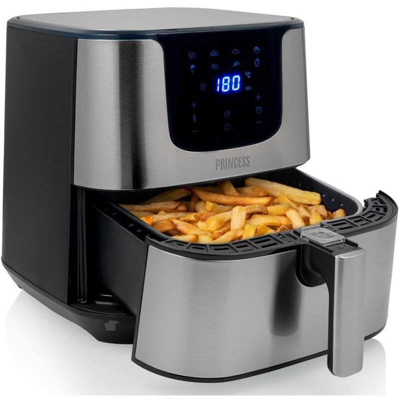 Load image into Gallery viewer, Princess 182060 digital aerofryer deluxe xxl heteluchtfriteuse (roestvrij staal zwart, 5,5 liter)