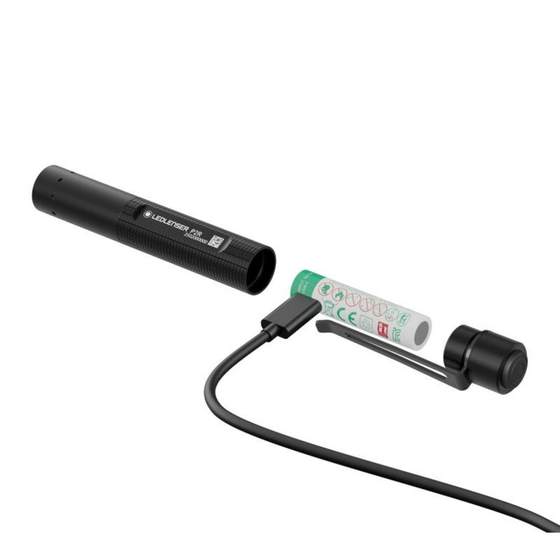 Load image into Gallery viewer, Ledlenser p2r zaklamp (zwart, 200 lm, 6000-7500k)