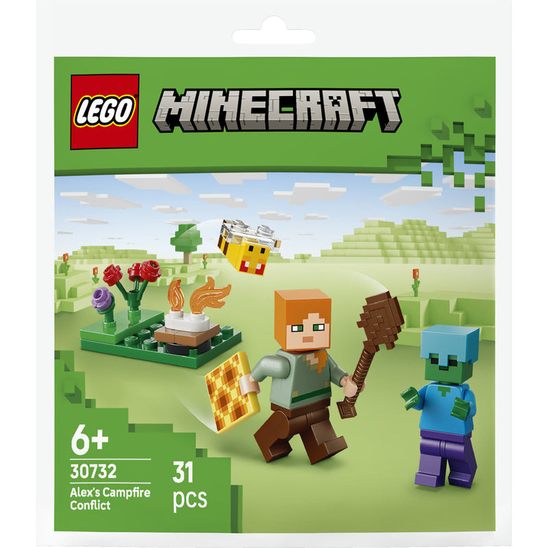 Laden Sie das Bild in Galerie -Viewer, Lego minecraft 30732 alex en de strijd bij het kampvuur