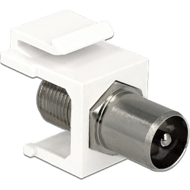 Load image into Gallery viewer, Delock keystone module iec male > f female adapter (wit)