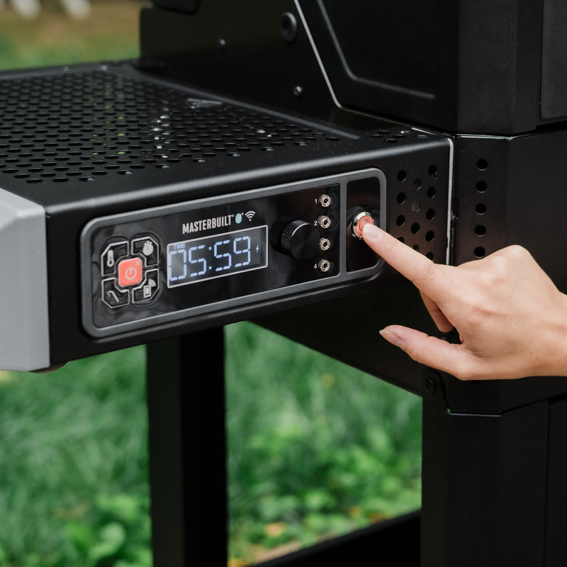 Load image into Gallery viewer, Masterbuilt autoignite series 545 digitale houtskoolbarbecue en -rookoven (zwart, wifi-besturing)