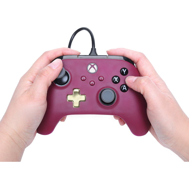Afbeelding laden in galerijviewer, Powera advantage plus bedrade controller voor xbox series x|s - robijn (donkerrood, xbox series x|s, xbox one, pc)