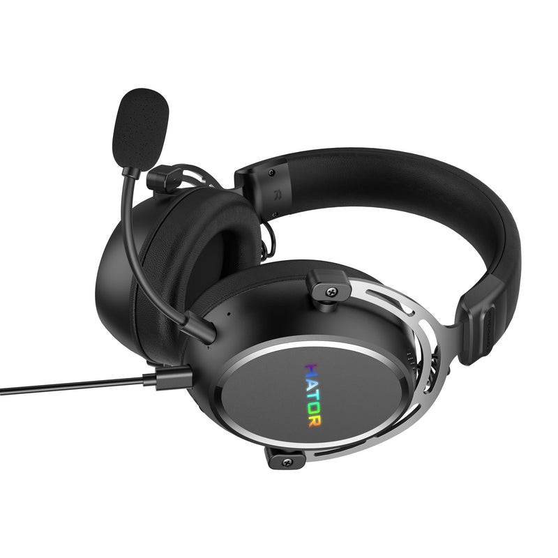 Chargez l'image dans la visionneuse de la galerie, Hator hypergang 3 usb over-ear gaming headset (zwart, rgb, 7.1 virtual surround, usb bluetooth)