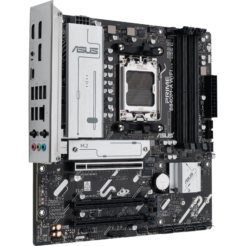 Load image into Gallery viewer, Asus prime b840m-a wifi socket am5 moederbord (2.5 gbe-lan, wi-fi 6e, bt, sound, µatx)