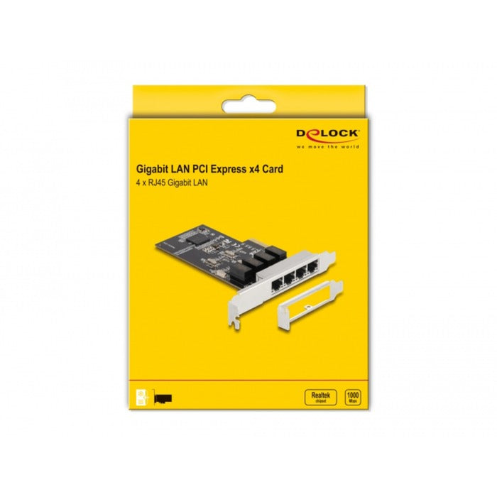 Load image into Gallery viewer, Delock pci express x4 card 4 x rj45 gigabit lan netwerkadapter