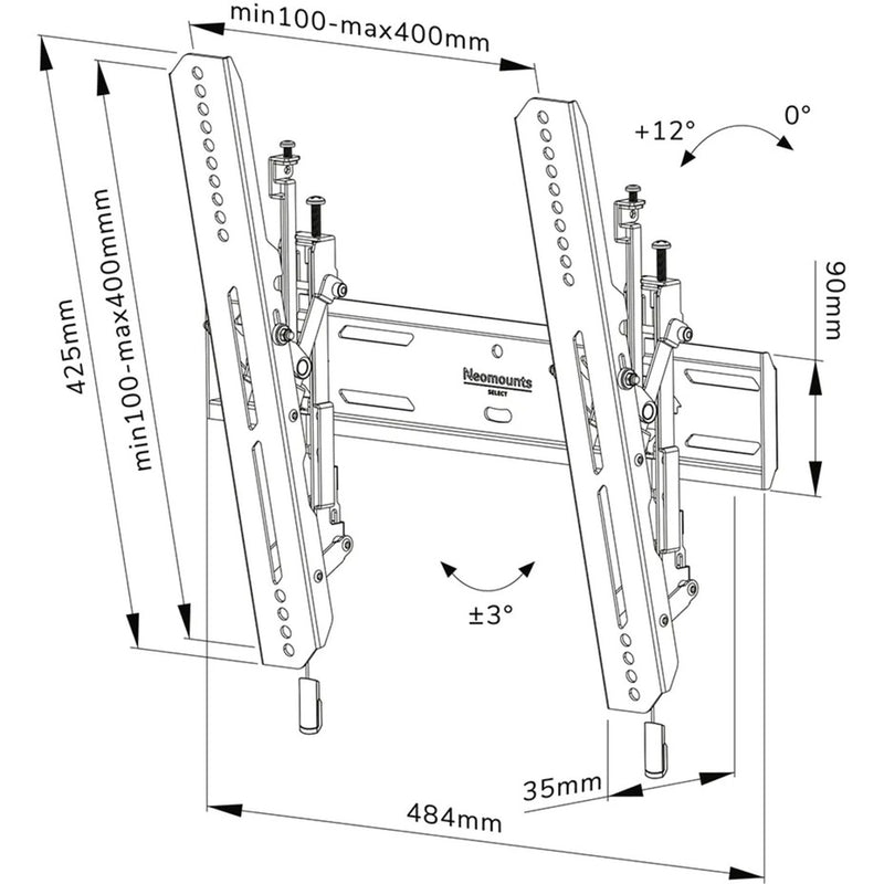 Load image into Gallery viewer, Neomounts select wl35s-850bl14 tv wandsteun bevestiging (zwart)