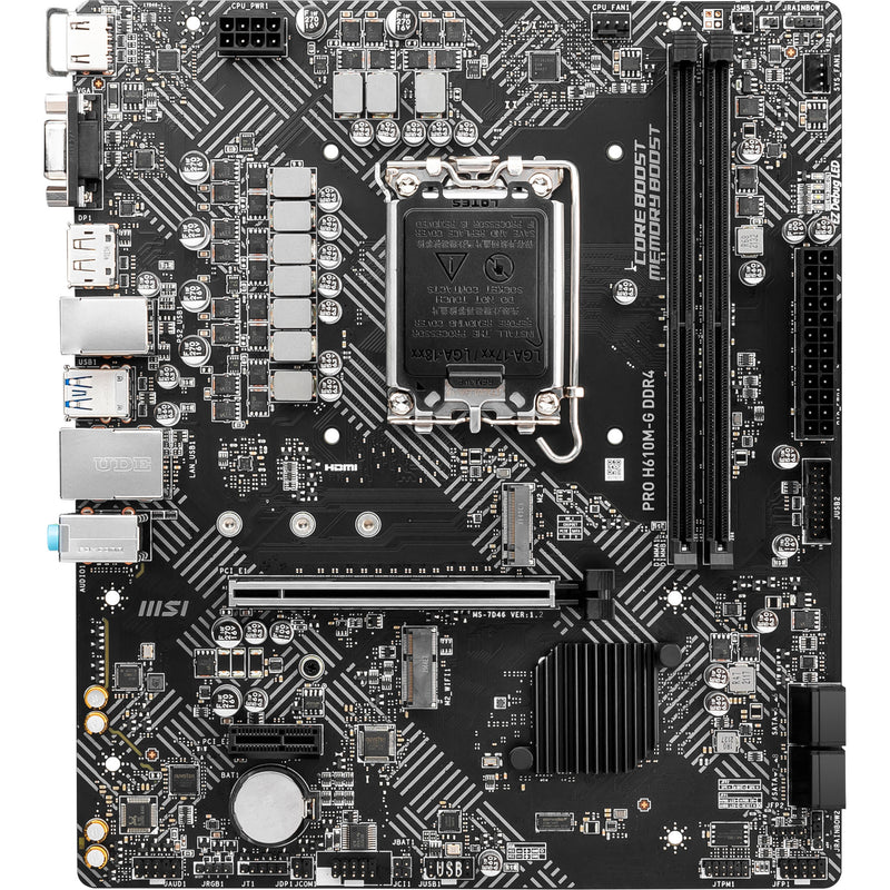 Load image into Gallery viewer, Msi pro h610m-g ddr4 socket 1700 moederbord (gb-lan, sound, µatx)