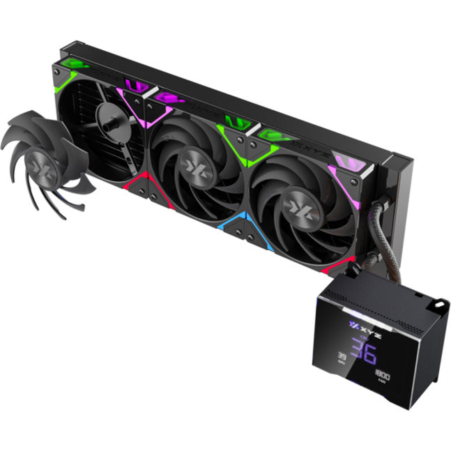 Laden Sie das Bild in Galerie -Viewer, Xyz pc gear hydrotemp aio 360 waterkoeling (zwart, argb, pwm)