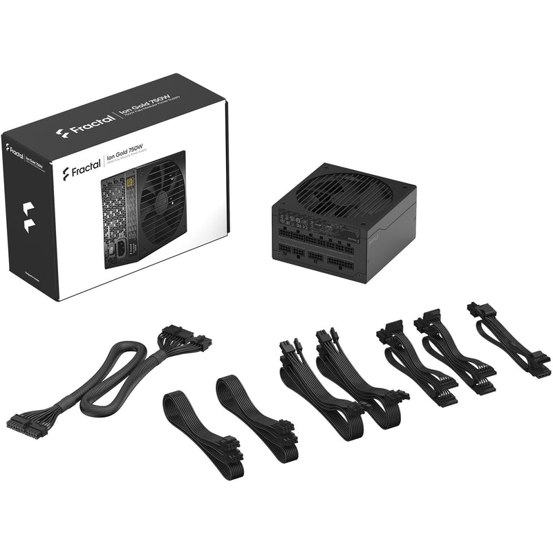 Cargue la imagen en el visor de la galería, Fractal design ion gold 3 modulaire 750 watt voeding (zwart, 1x 12v-2x6, 3x pcie)