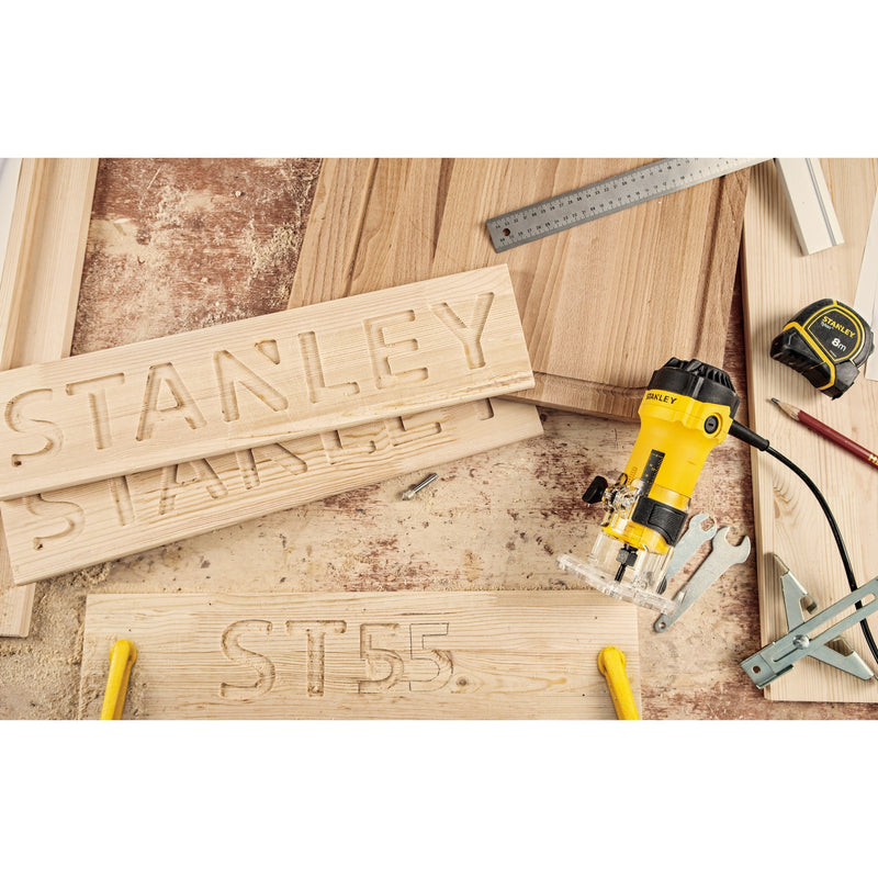 Load image into Gallery viewer, Stanley 550w kantenfrees bovenfrees (geel zwart)