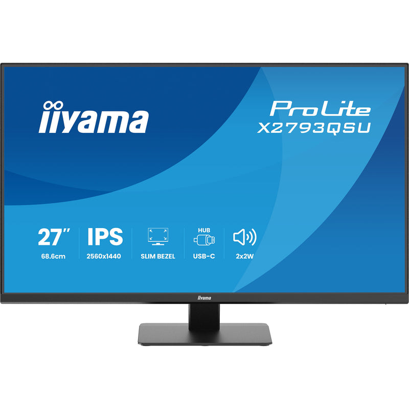 Load image into Gallery viewer, Iiyama prolite x2793qsu-b1 27 monitor (zwart (mat), hdmi, displayport, usb, audio)