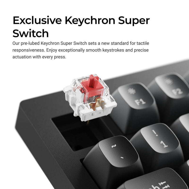 Load image into Gallery viewer, Keychron v6w-d4 8k qmk wired custom mechanical keyboard (zwart, us lay-out (qwerty), super banana, 100%, rgb leds, double-shot pbt, hot swap, 8k, knop)