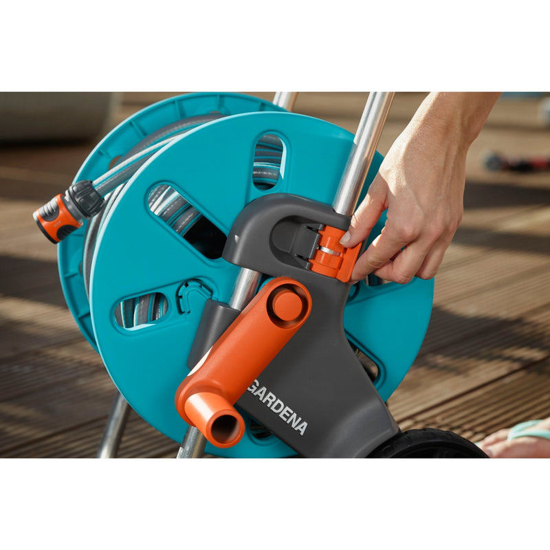 Load image into Gallery viewer, Gardena slangenwagen aquaroll s set (turquoise grijs, 18502-20)