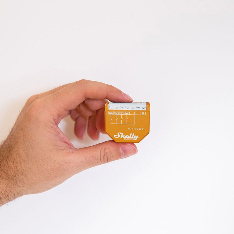 Load image into Gallery viewer, Shelly wave i4 lr (eu) schakelaar (oranje, z-wave)