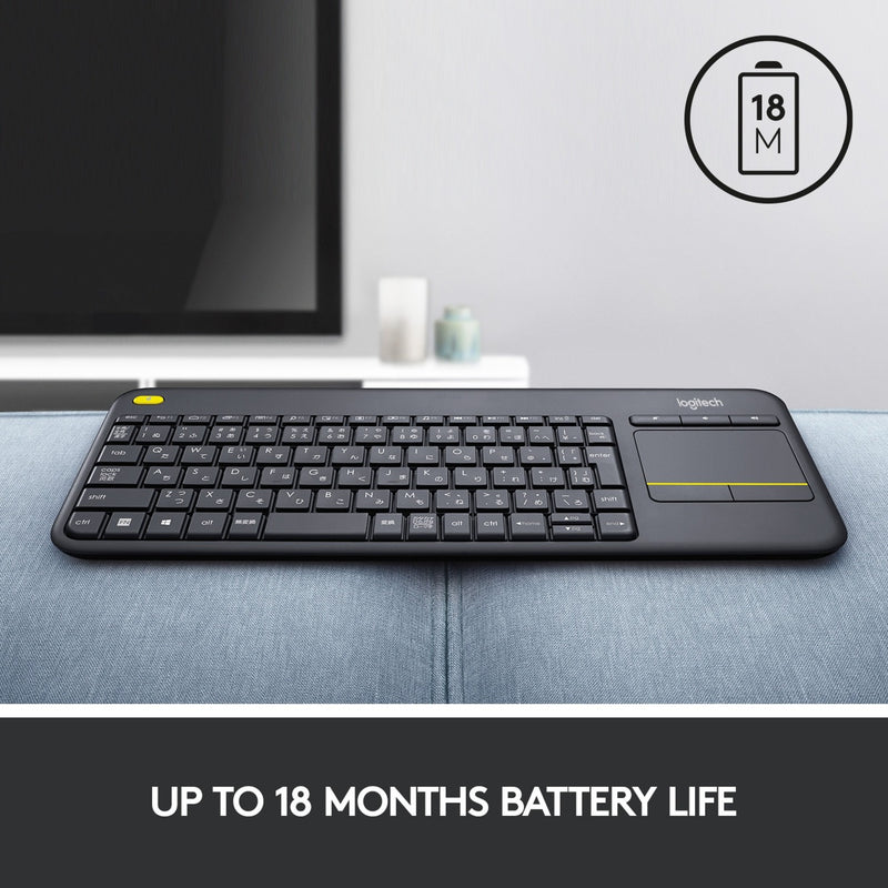 Afbeelding laden in galerijviewer, Logitech k400 plus toetsenbord (antraciet, eu lay-out (qwerty))