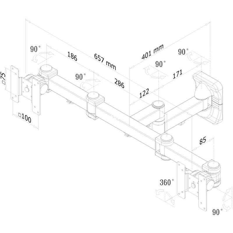 Load image into Gallery viewer, Neomounts fpma-w960d flatscreen wandsteun bevestiging (zwart)