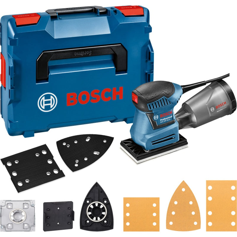 Load image into Gallery viewer, Bosch blauw gss 160-1 a multi 3 in 1 schuurmachine in l-boxx - 06012a2300