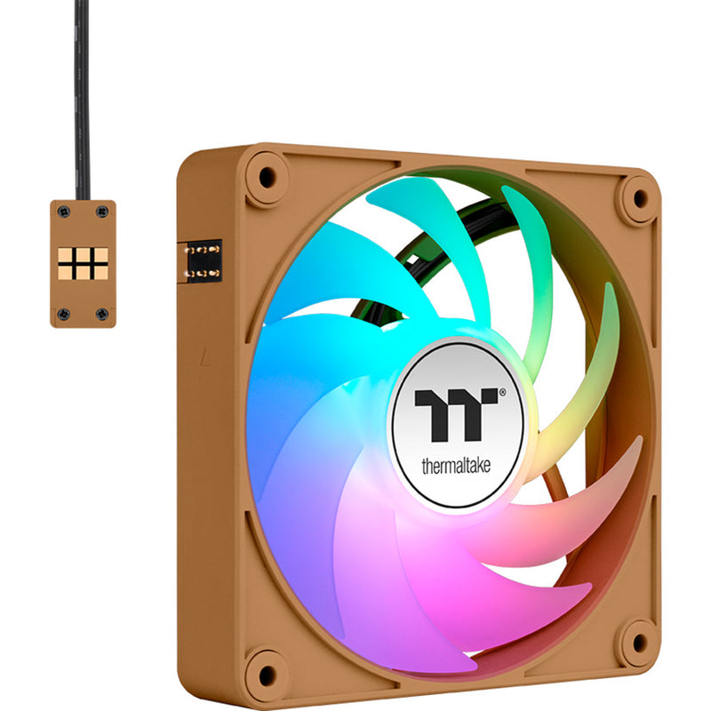 ギャラリービューアに画像をロードする, Thermaltake ct120 ex argb sync pc cooling fan gravel sand (3-fan pack) case fans (lichtbruin, 3 stuks, 120 x 120 x 25 mm, pwm)
