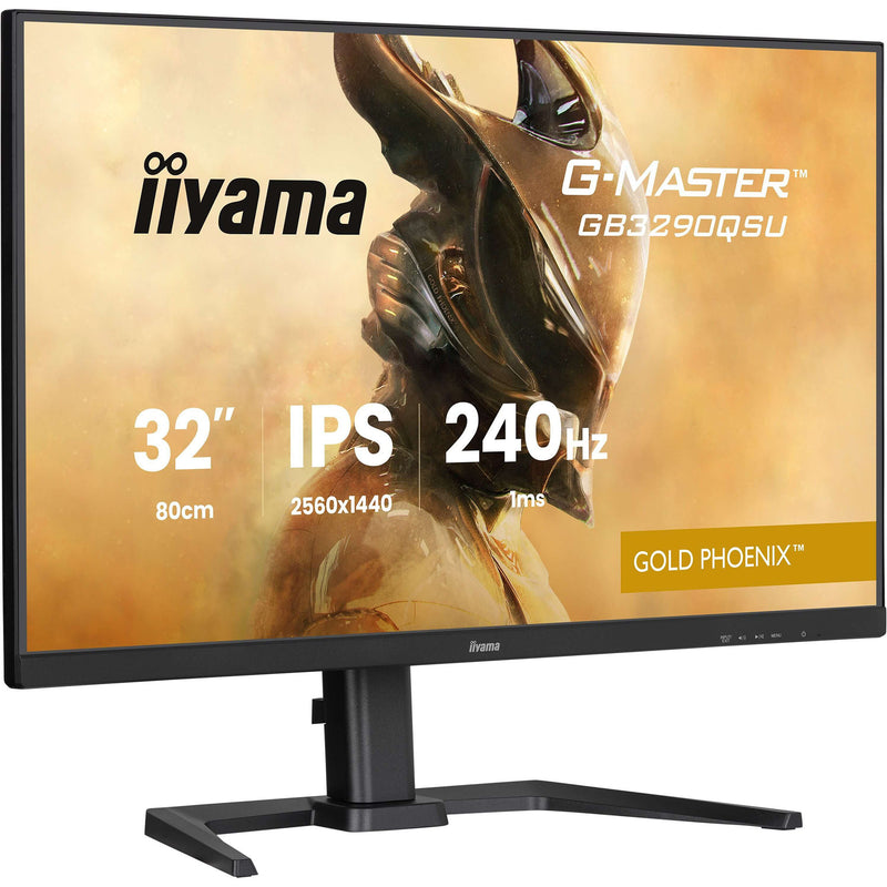 Load image into Gallery viewer, Iiyama g-master gold phoenix gb3290qsu-b1 31.5 gaming monitor (zwart (mat), 2x hdmi, displayport, 2x usb-a, 2x usb-b, 240 hz)