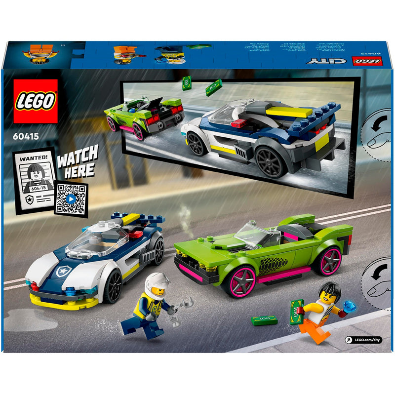 Load image into Gallery viewer, Lego city 60415 politiewagen en snelle autoachtervolging