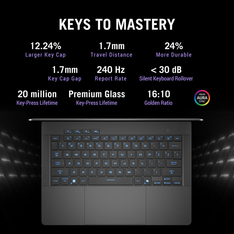 Cargue la imagen en el visor de la galería, Asus rog zephyrus g14 ga403up-qs005w 14 copilot+ gaming laptop (grijs | ryzen 9 270 | rtx 5070 | 32 gb | 1 tb ssd | oled)