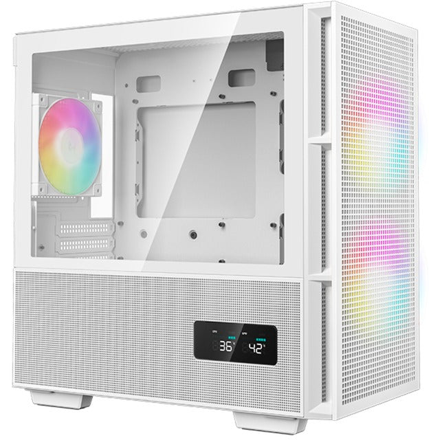 Load image into Gallery viewer, Deepcool ch360 digital mini tower behuizing (wit | 1x usb-a | 1x usb-c | rgb | tempered glass)