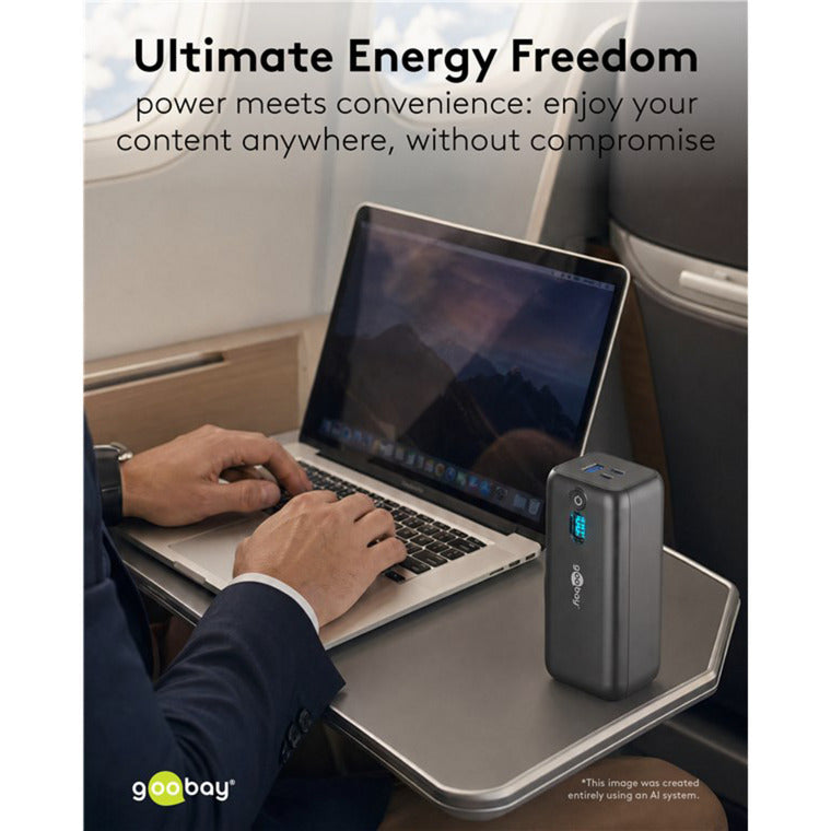 Afbeelding laden in galerijviewer, Goobay laptop powerbank (zwart, 20,000 mah, power delivery)