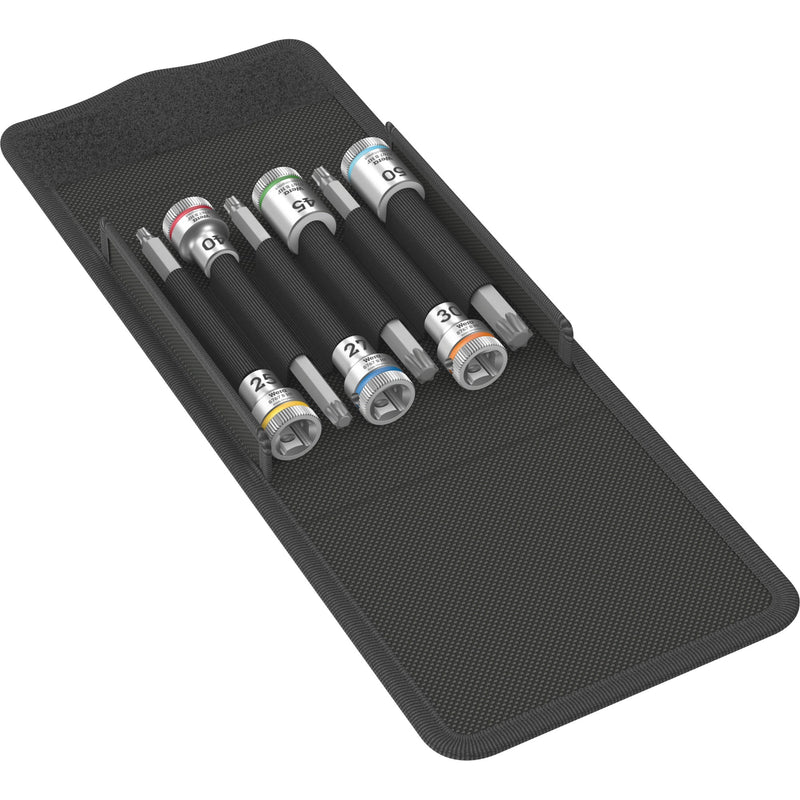 Load image into Gallery viewer, Wera 8767 b torx® hf 1 zyklop bitdoppen set torx dopsleutel (6-delig, met vasthoudfunctie, 3 8 -aandrijving)