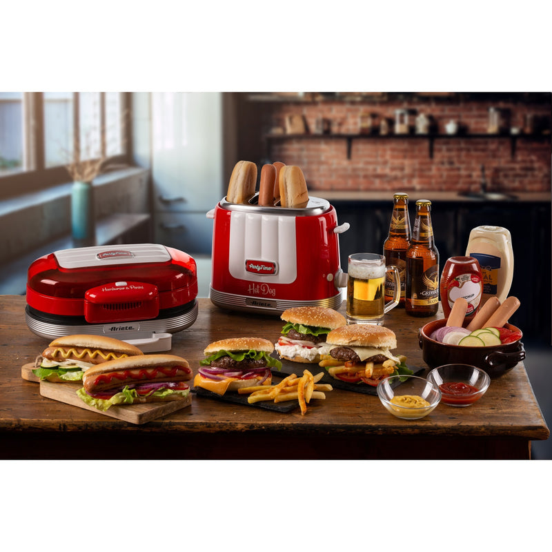 Load image into Gallery viewer, Ariete party time hotdogmaker 0206 00 hot dog maker (rood wit)